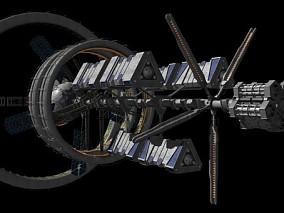 空间站 科幻补给站 宇宙太空飞船 星际母舰 太空通讯站