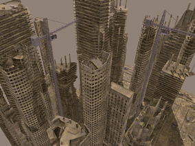 城市废墟3d模型