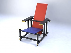 几何艺术凳子3D模型