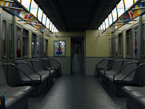 地铁车厢3D模型