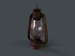 金属煤油灯3D模型