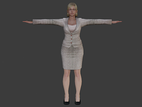 女白领女秘书CG模型