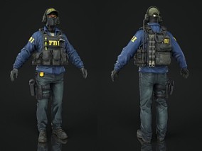 FBI 警察cg模型