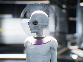 ue4外星人带绑定CG模型