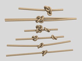 绳扣 绳结 粗绳子 麻绳 卷绳 绳索 绳 编织绳  缆绳 3d模型