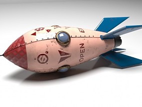 卡通火箭3D模型
