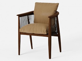 木质单椅 休闲椅3d模型