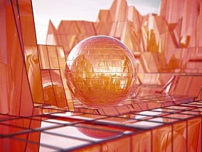 创意模型  黄金 玻璃 琉璃 材质场景 材质球