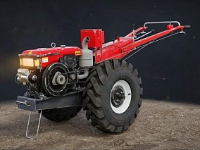 手扶拖拉机   拖拉机  农用拖拉机 3d模型
