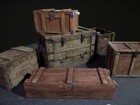 木箱   物资箱   弹药箱   箱子 3d模型