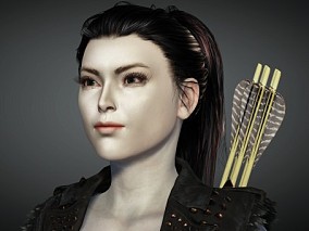 裔女射手 3d模型
