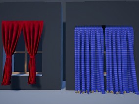 窗帘 3d模型