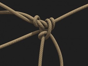 绳扣 绳结 粗绳子 麻绳 卷绳 绳索 编织绳 绑绳子 缆绳 3d模型