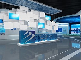 现代科技展厅 3d模型