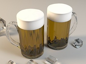 啤酒杯啤酒3D模型