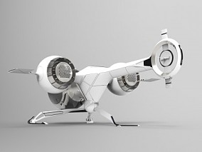 科幻飞行器3D模型(STP)