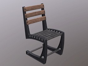复古椅子 工业设计椅子 铁艺椅子 铁制椅子 3d模型