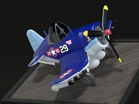 卡通飞机 卡通战机 Q版飞机 3D模型