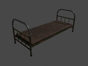 军事设备 行军床 军床 铁床 老式床铺 钢管床 床 单人床
