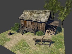 小木屋 木头房子 房子 森林小屋 3d模型