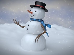 blender模型 雪人 圣诞雪人 卡通场景