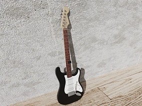 吉他 电子音乐 乐器 3d模型