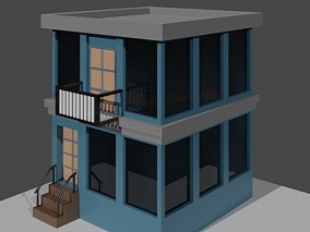 lowpoly低聚房子 建筑 别墅 3d模型