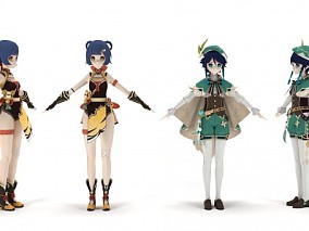 次世代 RPG 美少女游戏 3d模型