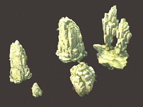 悬浮山 悬浮岛 悬浮石头山体 仙境山体 锥形岛 锥形山体 3d模型