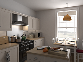 厨房   现代厨房 3d模型