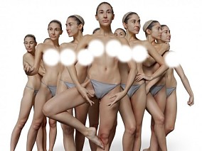 女人女孩女性人体基础模型 Max+Zbrush+OBJ