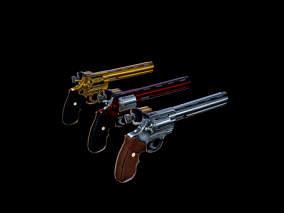 3D模型  3D武器 左轮手枪