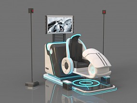 vr汽车   vr设备 游戏操控设备 黑科技设备 vr体验机 3d模型