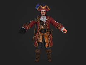 海盗   海盗船长   中世纪海盗   加勒比海盗  3d模型