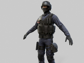 特警  警察  反恐精英  突击队  SWAT 3d模型