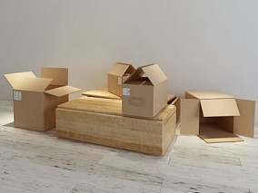 纸箱收纳盒模型效果图
