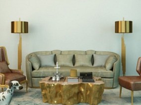 古典沙发组合3DMAX 现代 北欧 新中式 装饰