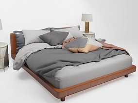 床 双人大床 3d模型