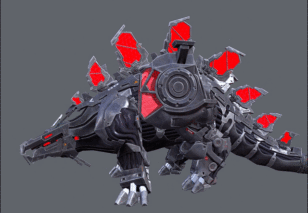 完整动画 机甲剑龙 机械恐龙  写实 科幻侏罗纪恐龙