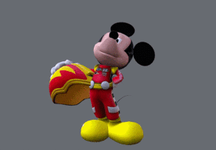卡通 米老鼠赛车手 带动画  经典 美国 动画角色  3d模型