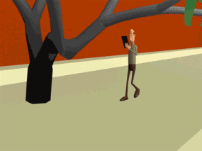maya20秒动画 学生动画练习 剧情动画老人走路摔倒