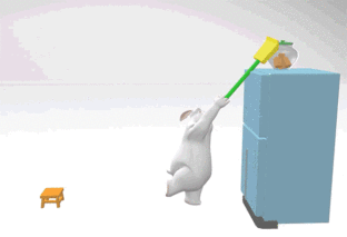maya30秒动画 兔子表情动画 小猪吃饼干剧情动作 带灯光渲染合成视频学生动画毕设