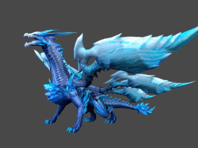 动画 手绘 冰龙 ICE Dragon  神话 魔龙  飞龙