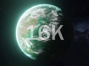 丛林星球 星球 科幻 外星 星球 系外行星  星体【16K】 3d模型