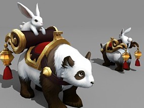 熊猫 动物 兔子 卡通 可爱 二次元 游戏 坐骑
