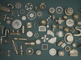蒸汽朋克 零件 物件 复古 工具 金属 齿轮 配件 时钟 手表 老式 怀旧