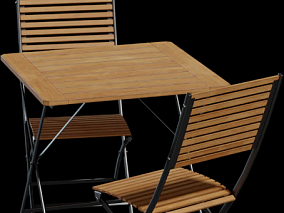 家具 木制户外桌椅  4K贴图