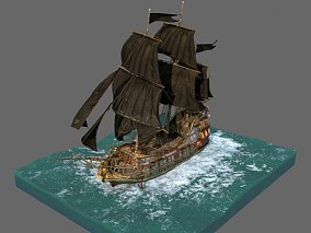 海盗船 古代木船 帆船 欧洲 中世纪