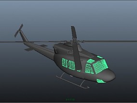 Maya直升机模型