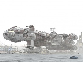 大型科幻运输舰（科幻港口）